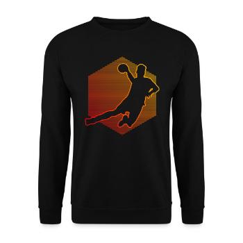 Handball players Handball Handball handball handball - Unisex Sweatshirt - black - Front - Alina (178cm) & Michal (187cm)