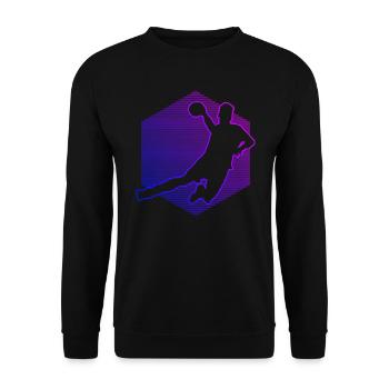 Women's Handball Handball Handball Players - Unisex Sweatshirt - black - Front - Alina (178cm) & Michal (187cm)