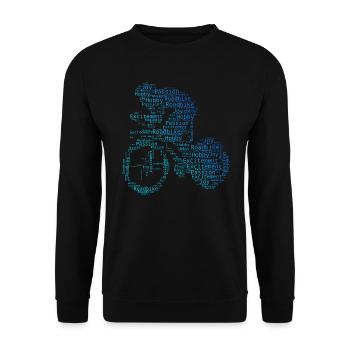 Road Bike Road Cyclist Men's Road Bike Road Bike - Unisex Sweatshirt - black - Front - Alina (178cm) & Michal (187cm)