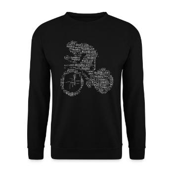 Road Bike Road Bike Road Cyclist Road Cycling - Unisex Sweatshirt - black - Front - Alina (178cm) & Michal (187cm)