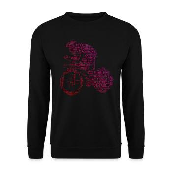 Cycliste sur route Vélo de route Vélo de route - Sweat-shirt Unisexe - noir - Devant - Alina (178cm) & Michal (187cm)