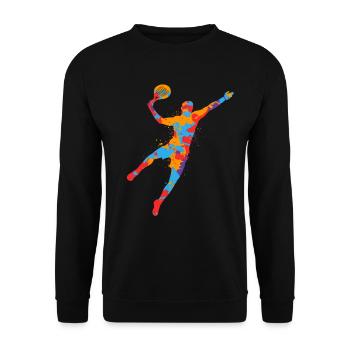 Padel Tennis Joueurs de padel colorés Padel Tennis Padel - Sweat-shirt Unisexe - noir - Devant - Alina (178cm) & Michal (187cm)