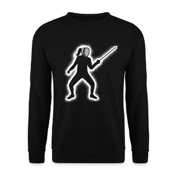 Fechter Fecht Fechtkunst Damen Kinder Fechten - Unisex Pullover - Schwarz - Vorne - Alina (178cm) & Michal (187cm)