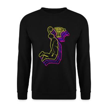 Basketballer Herren Basketball Jungen - Unisex Pullover - Schwarz - Vorne - Alina (178cm) & Michal (187cm)