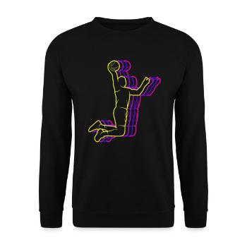 Joueurs de basket-ball masculins - Sweat-shirt Unisexe - noir - Devant - Alina (178cm) & Michal (187cm)