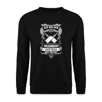 Wolkenmacher - Unisex Pullover - Schwarz - Vorne - Alina (178cm) & Michal (187cm)