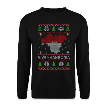 Franken Weihnacht - Unisex Pullover - Schwarz - Vorne - Alina (178cm) & Michal (187cm)
