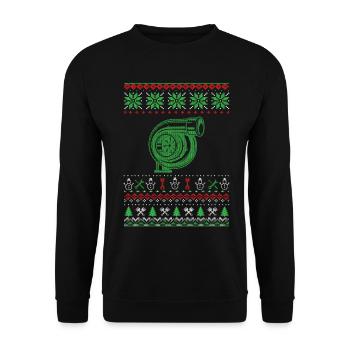 Christmas Ugly Sweater - Sweat-shirt Unisexe - noir - Devant - Alina (178cm) & Michal (187cm)