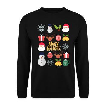 Christmas Friends Merry Christmas - Unisex Sweatshirt - black - Front - Alina (178cm) & Michal (187cm)