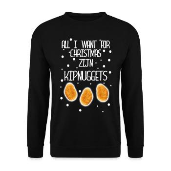 Tout ce que je veux pour Noël sont KIPNUGGETS - Sweat-shirt Unisexe - noir - Devant - Alina (178cm) & Michal (187cm)