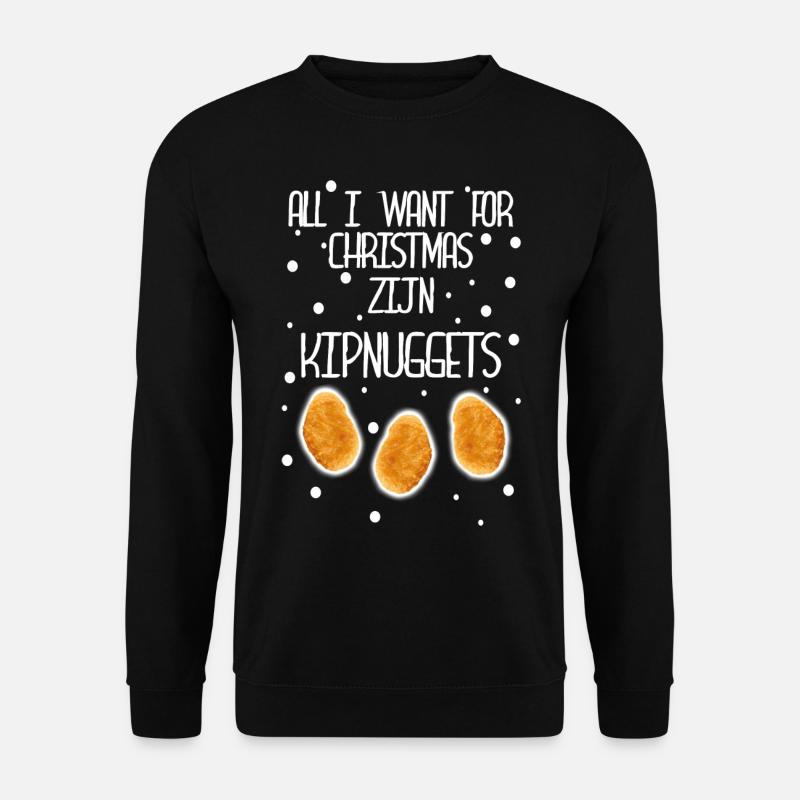 Alles was ich für Weihnachten will, sind KIPNUGGETS - Unisex Pullover - Schwarz