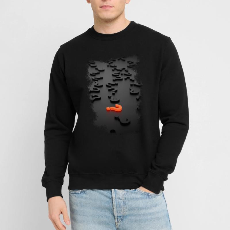 3D Design Fragezeichen Effekt Unisex Pullover