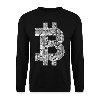 Bitcoin - Unisex Sweatshirt - black - Front - Alina (178cm) & Michal (187cm)