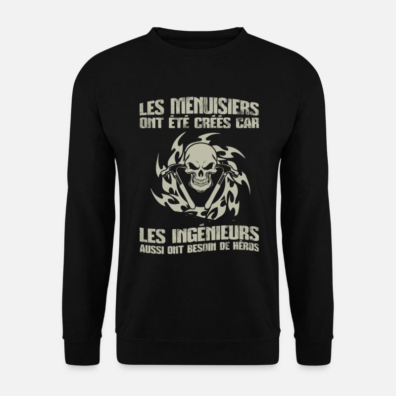 T Shirt Menuisiers - Tischler Hoodie Mug - Unisex Pullover - Schwarz