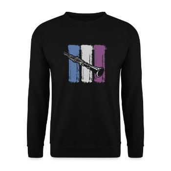 klarinette - Unisex Pullover - Schwarz - Vorne - Alina (178cm) & Michal (187cm)
