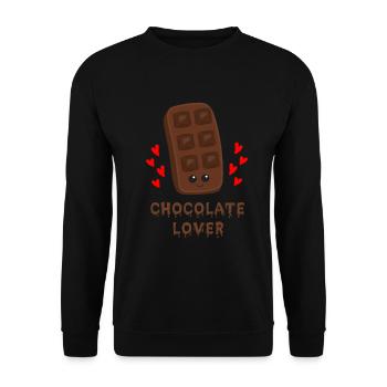 Chocolat - Sweat-shirt Unisexe - noir - Devant - Alina (178cm) & Michal (187cm)