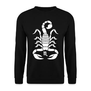 Skorpion Sternzeichen - Unisex Pullover - Schwarz - Vorne - Alina (178cm) & Michal (187cm)