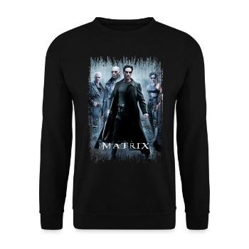 The Matrix Movie Poster Artwork - Unisex Sweatshirt - black - Front - Alina (178cm) & Michal (187cm)