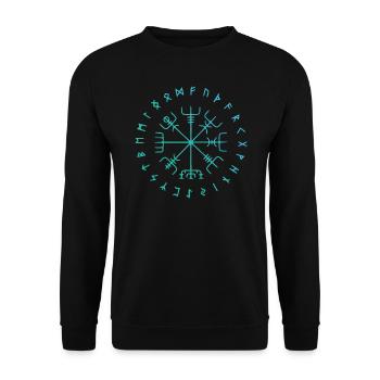 Vegvisir - Colormatic Edition - Unisex Sweatshirt - black - Front - Alina (178cm) & Michal (187cm)