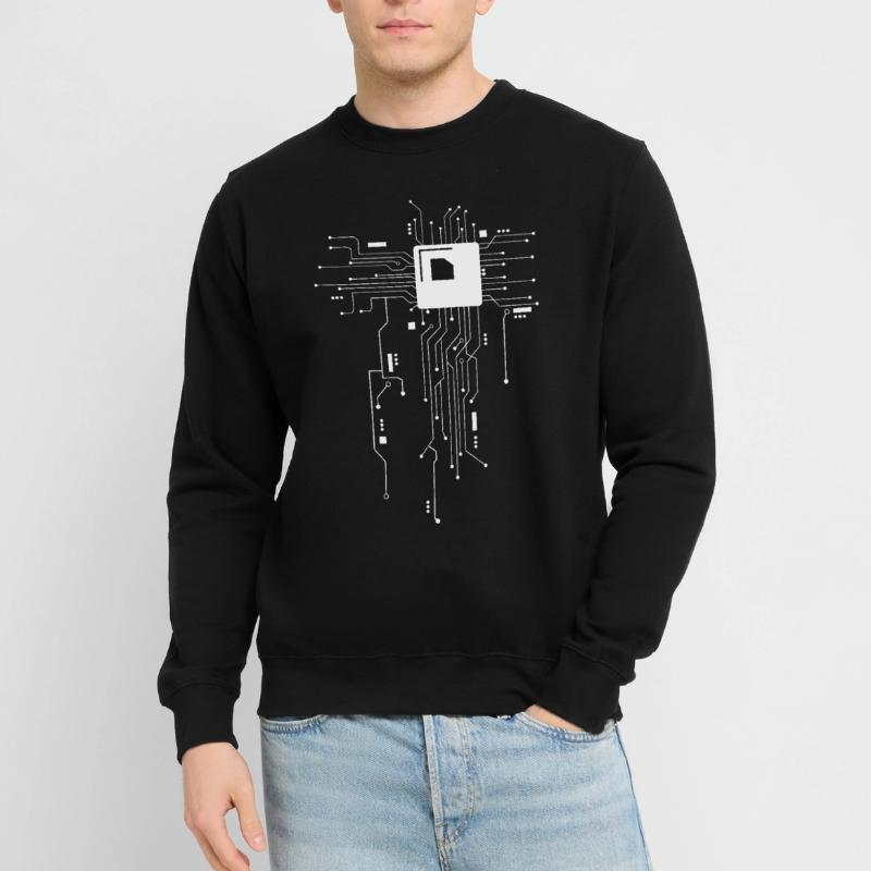 CPU Technik Nerd Computerchip Informatiker Unisex Pullover