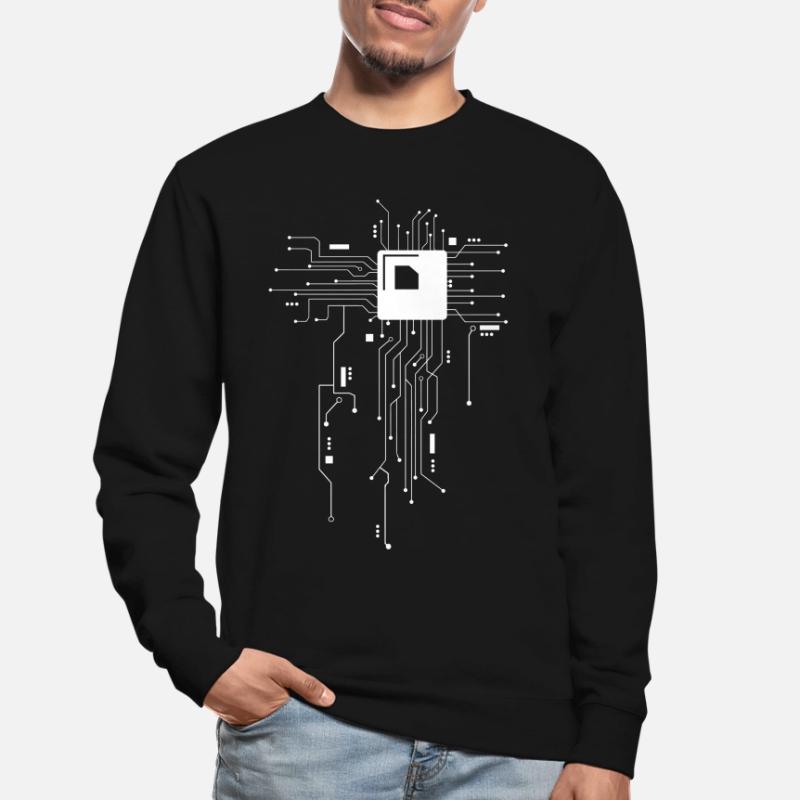 CPU Technik Nerd Computerchip Informatiker Unisex Pullover