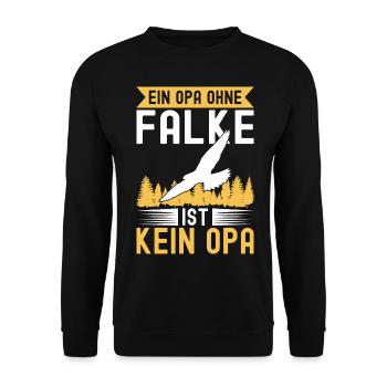 Falknerei Geschenkidee Falkner Beizjagd Greifvogel - Unisex Pullover - Schwarz - Vorne - Alina (178cm) & Michal (187cm)