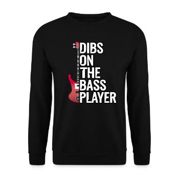 Bassgitarre Musiker reserviert für den Bassisten - Unisex Pullover - Schwarz - Vorne - Alina (178cm) & Michal (187cm)