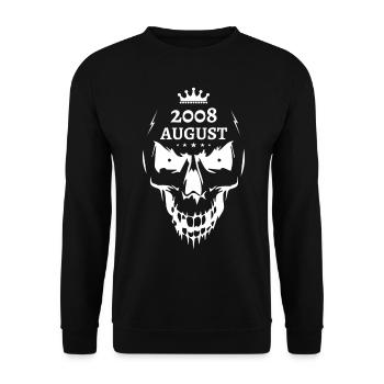 August 2008 Totenkopf - Unisex Pullover - Schwarz - Vorne - Alina (178cm) & Michal (187cm)