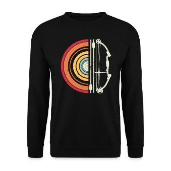 Retro Archery Archery - Unisex Sweatshirt - black - Front - Alina (178cm) & Michal (187cm)