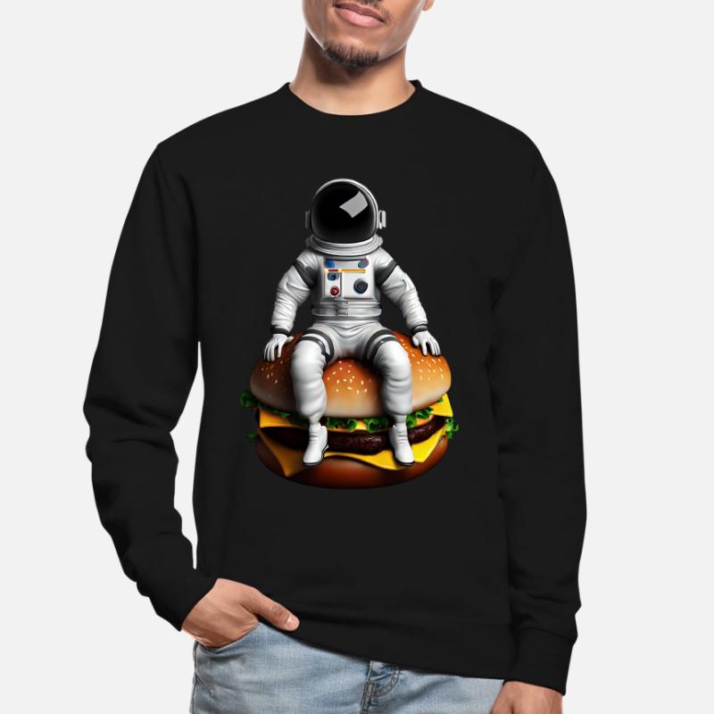 Astronaute spatial Cheeseburger Sweat-shirt Unisexe