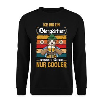 I'm a beer gardener - Unisex Sweatshirt - black - Front - Alina (178cm) & Michal (187cm)