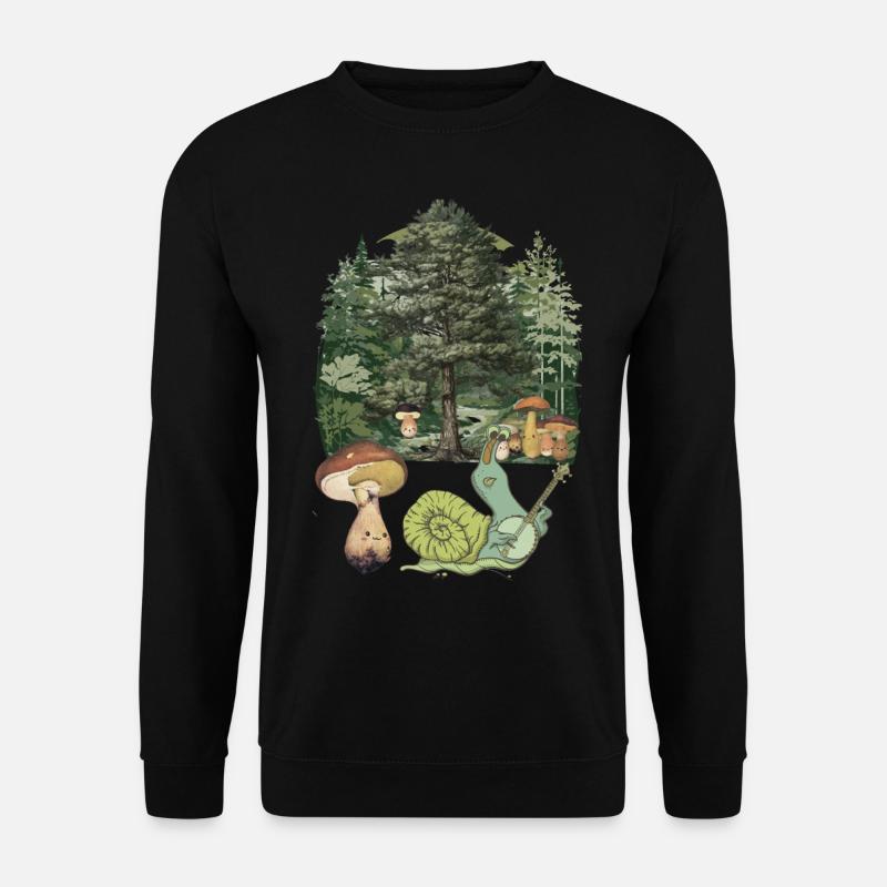 Waldbewohner Schnecke Kinder Musik Kind - Unisex Pullover - Schwarz