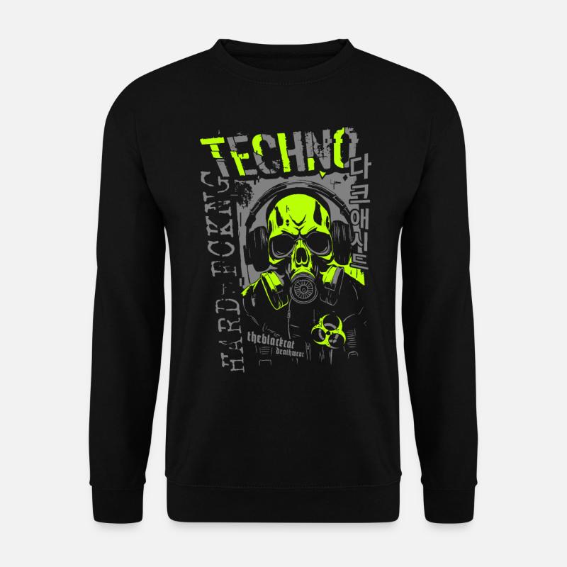 Hard Techno Skull - Unisex Pullover - Schwarz