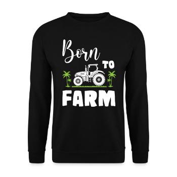 Born To Farm - Unisex Pullover - Schwarz - Vorne - Alina (178cm) & Michal (187cm)