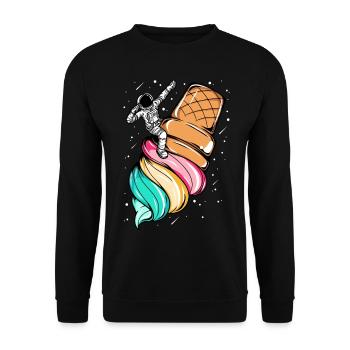 Astronaute glace space - Sweat-shirt Unisexe - noir - Devant - Alina (178cm) & Michal (187cm)