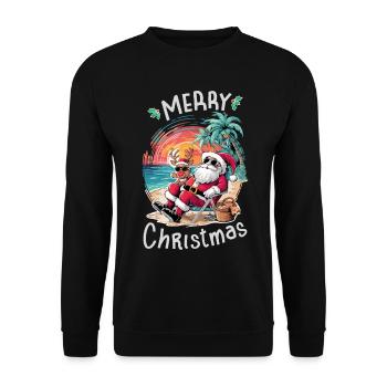 Noël en juillet - Sweat-shirt Unisexe - noir - Devant - Alina (178cm) & Michal (187cm)