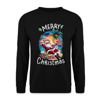 Noël en juillet - Sweat-shirt Unisexe - noir - Devant - Alina (178cm) & Michal (187cm)