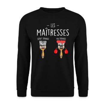 Teachers at the beginning and end of the year - Unisex Sweatshirt - black - Front - Alina (178cm) & Michal (187cm)