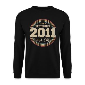 September Birthday Gift 2011 - Unisex Sweatshirt - black - Front - Alina (178cm) & Michal (187cm)