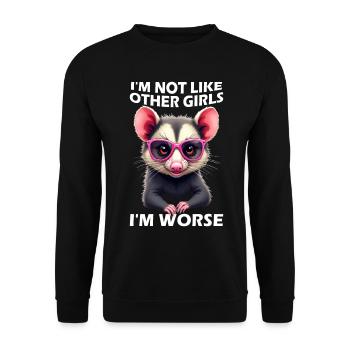 I'm not like other girls I'm worse - Unisex Sweatshirt - black - Front - Alina (178cm) & Michal (187cm)