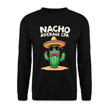 Nicht nur ein gewöhnlicher Steuerberater, Kaktus - Unisex Pullover - Schwarz - Vorne - Alina (178cm) & Michal (187cm)