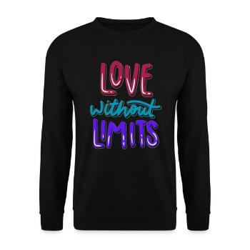 Love Without Limits Always - Unisex Sweatshirt - black - Front - Alina (178cm) & Michal (187cm)