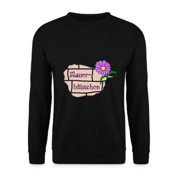 Mauerblümchen - Unisex Pullover - Schwarz - Vorne - Alina (178cm) & Michal (187cm)