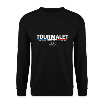 Vélo velo Tourmalet cycliste col tourmalet - Sweat-shirt Unisexe - noir - Devant - Alina (178cm) & Michal (187cm)