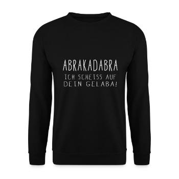 Ich Scheiss Auf Dein Gelaba Ironie Sarkasmus Fun - Unisex Pullover - Schwarz - Vorne - Alina (178cm) & Michal (187cm)