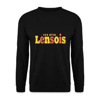 football club Lens fier detre Lensois cadeau homme - Sweat-shirt Unisexe - noir - Devant - Alina (178cm) & Michal (187cm)