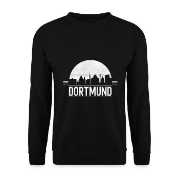 Dortmund Skyline Ruhrpott Ruhr Area Dortmunder - Unisex Sweatshirt - black - Front - Alina (178cm) & Michal (187cm)