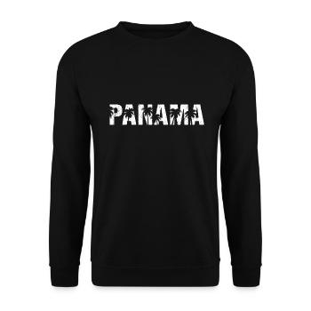 Panama Palmen - Unisex Pullover - Schwarz - Vorne - Alina (178cm) & Michal (187cm)