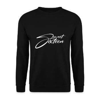 DOUX 16ÈME ANNIVERSAIRE SWEET SIXTEEN - Sweat-shirt Unisexe - noir - Devant - Alina (178cm) & Michal (187cm)