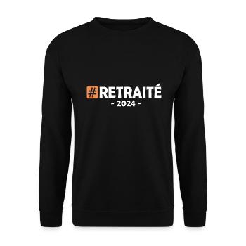 retraité retraite 2024 - Sweat-shirt Unisexe - noir - Devant - Alina (178cm) & Michal (187cm)